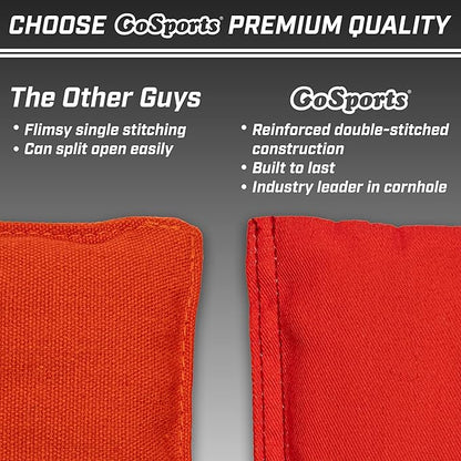 GoSports Classic Cornhole Bean Bags Set of 4-16 Colors Available - Regulation All Weather, Mix and Match