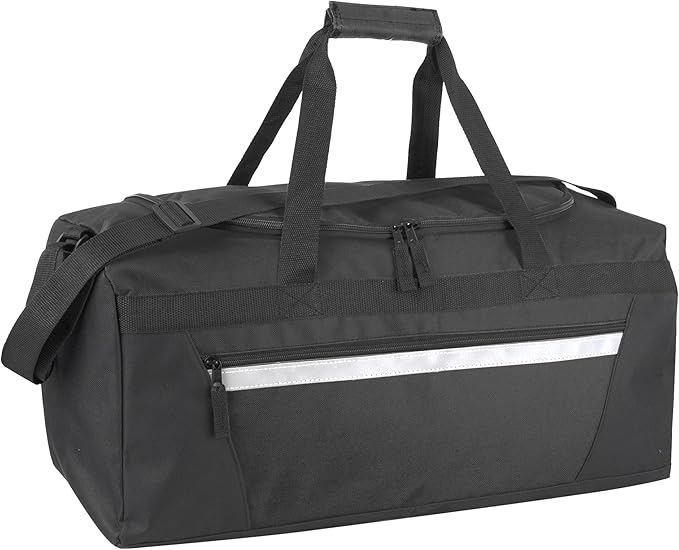 40 Liter, 22 Inch Reflective Duffle Bag with Shoulder Strap for Men, Women, Travel