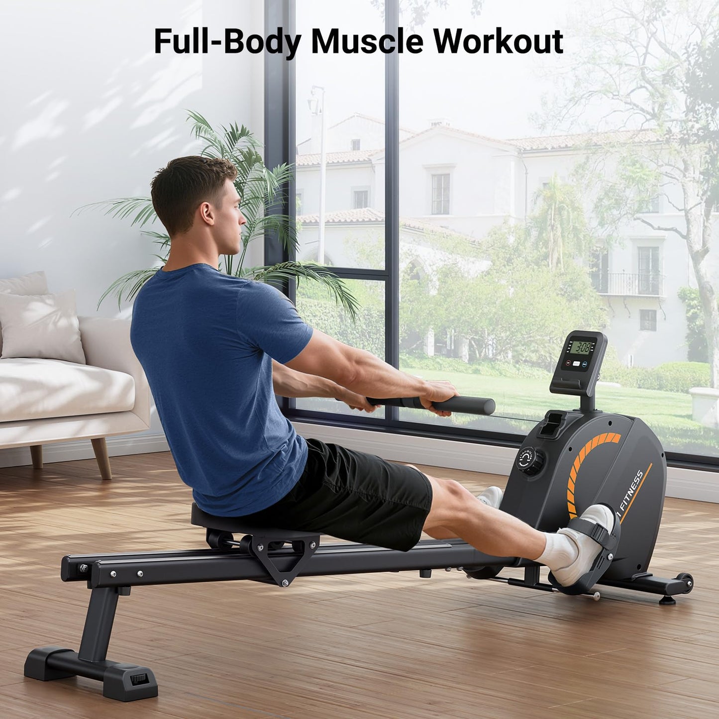 Dripex Rowing Machines for Home, Upgraded Rowing Machine Max 350 LBS, Magnetic Rower with 16 Levels