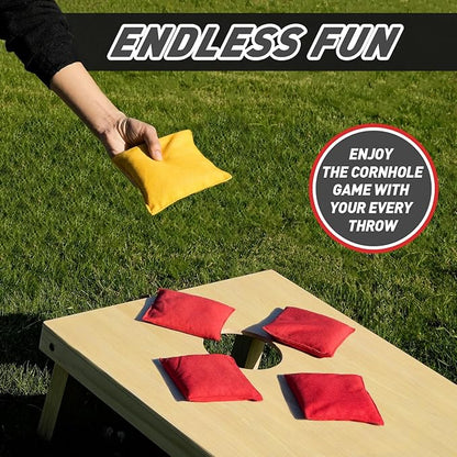 Cornhole Bags Set of 8 Regulation Corn Hole Bean Bags for Cornhole Game, Professional Weather Resistant Corn Hole Bags with Tote Bag