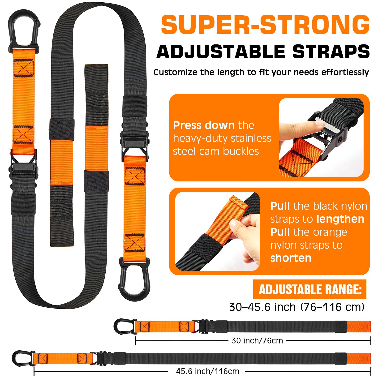 Home Resistance Training Kit, Suspension Trainer Straps with Adjustable Extension, Door Anchor, and