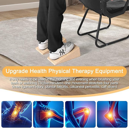 Slant Board Squat Wedge for Calf Stretchingï¼? Pcs 12" x 6.3" Foot Stretcher Balance Board for Plantar Fasciitis, Adjustable Foam Slant Board Wedge Great for Exercises