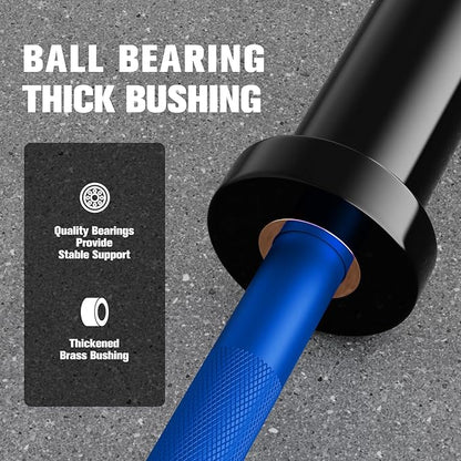 RITFIT Olympic Barbell 4ft/4.8ft/6ft - 2 Inch Weight Bar for Strength Training, Weightlifting, Squat, Deadlift, Bench Press, Curl, Overhead Press - 350lbs/500lbs Capacity