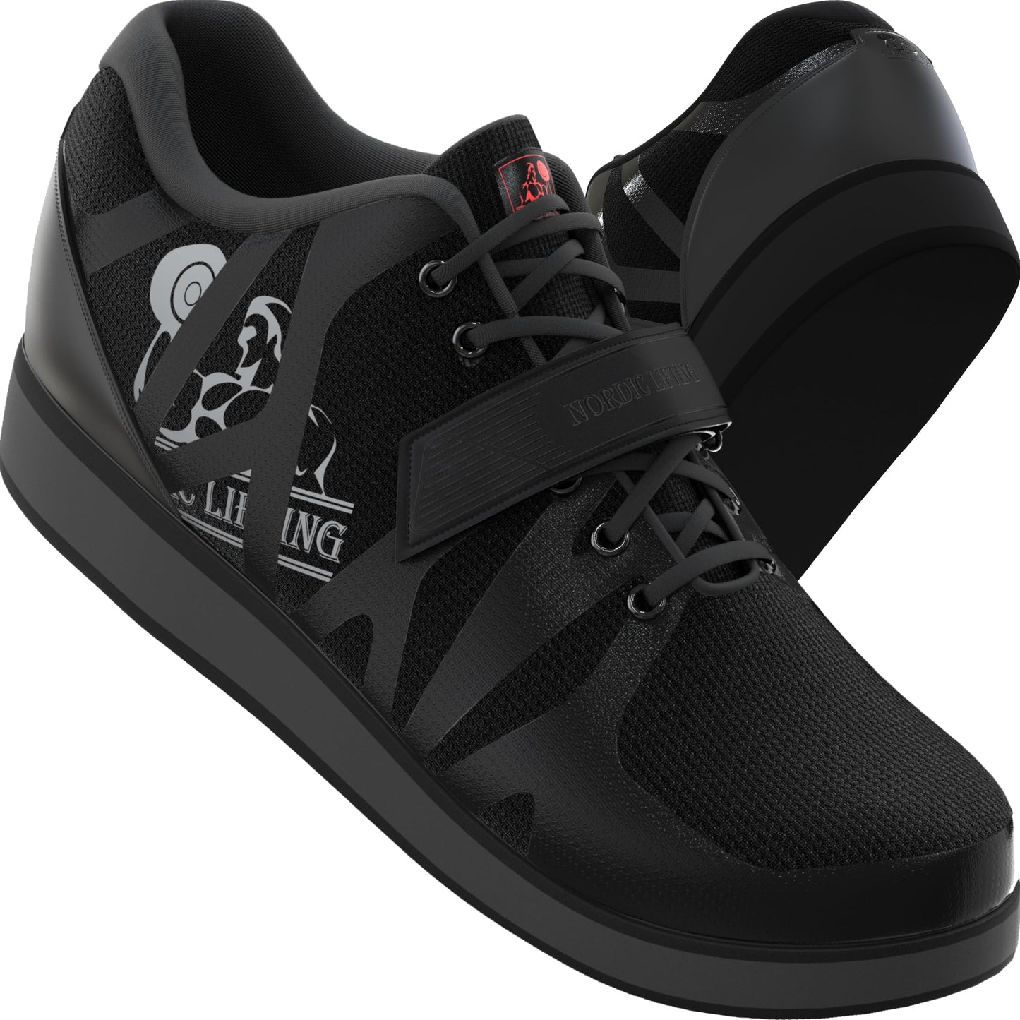Nordic Lifting Squat Shoes for Men - Deadlift & Lifting Shoes MEGIN Black