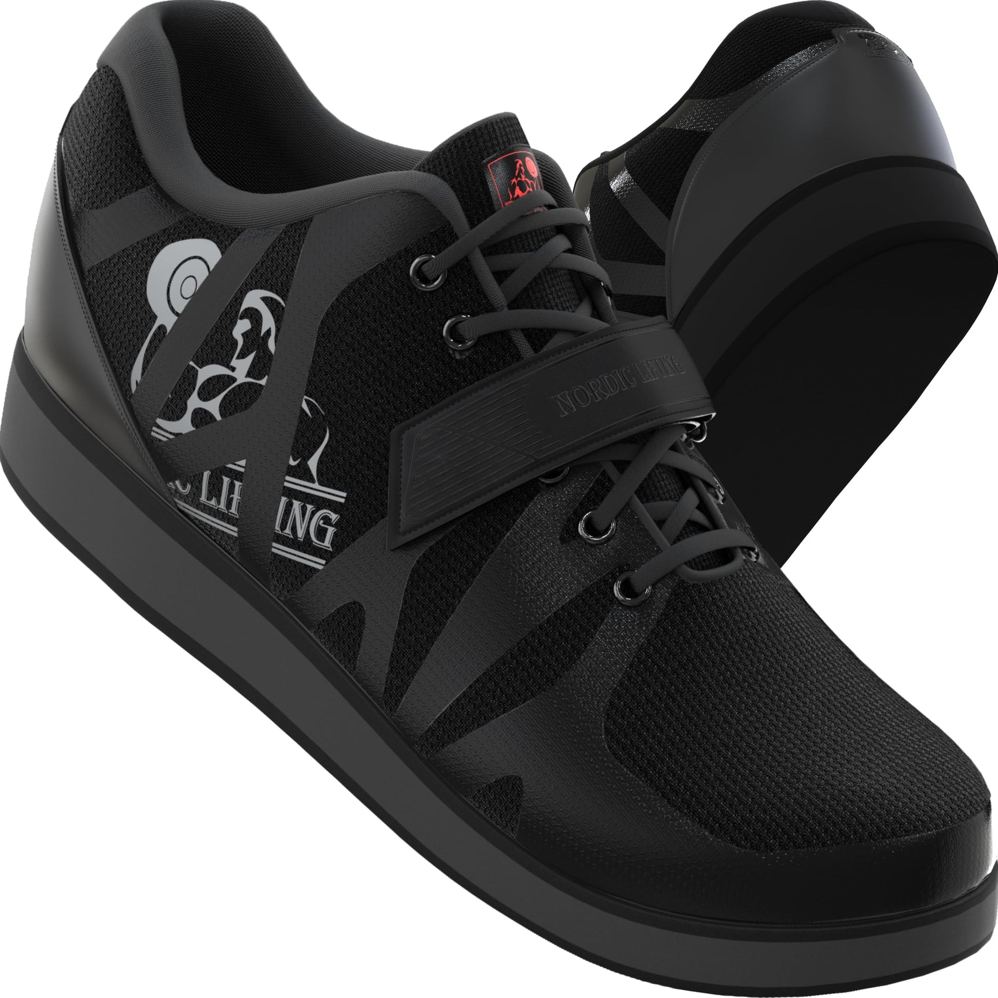 Nordic Lifting Squat Shoes for Men - Deadlift & Lifting Shoes MEGIN Black