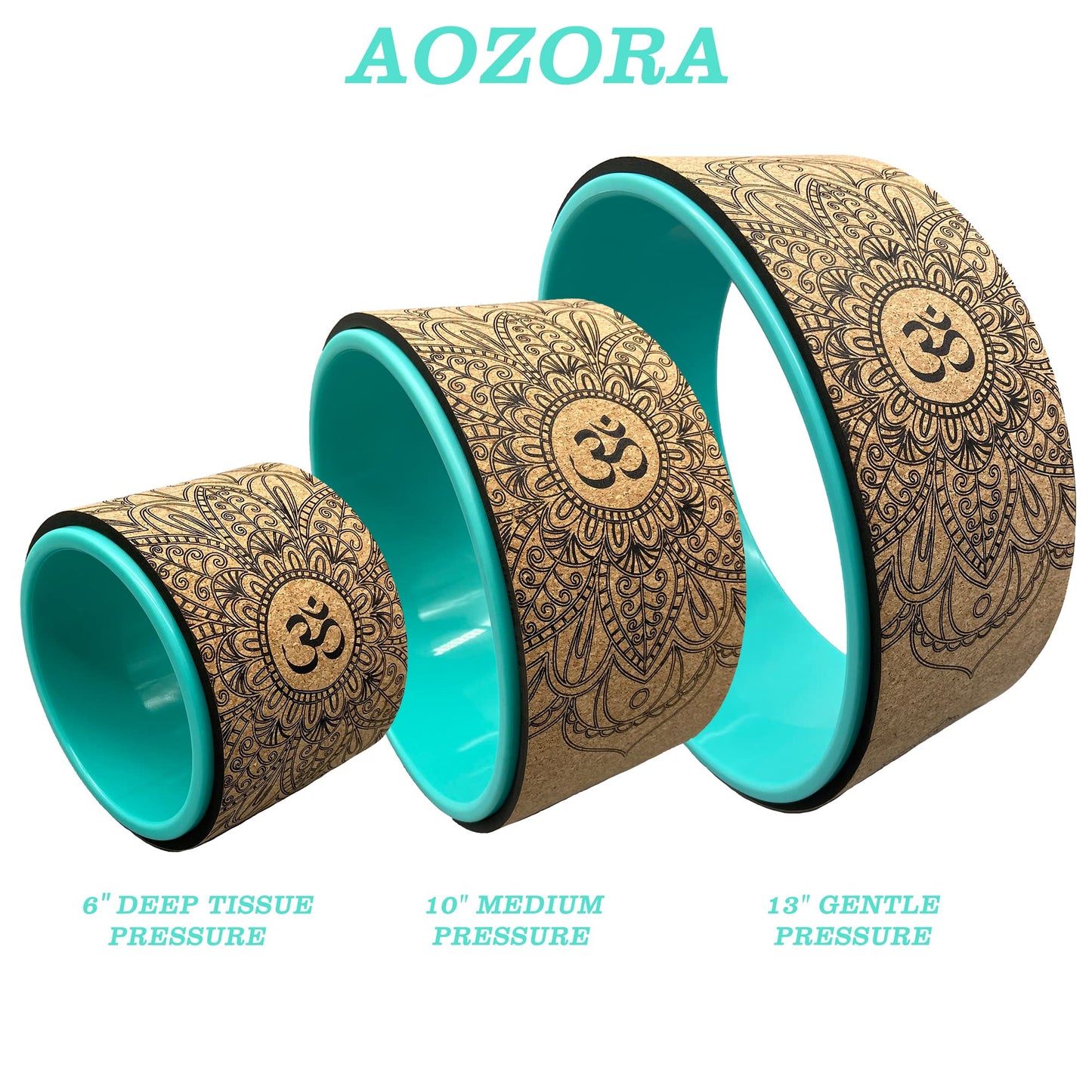 Aozora Yoga Wheel 13" with Most Detailed Book Step by Step Guide on How to Do 30+ Poses,! Perfect