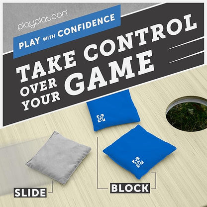 Professional Cornhole Bags - Set of 8 Regulation All Weather Double Sided - Sticky Side/Slick Side Bean Bags for Pro Corn Hole Game