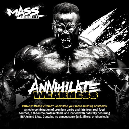 Mutant Mass Extreme Gainer ??Whey Protein Powder ??Build Muscle Size and Strength ??High Density Clean Calories (Cookies and Cream, 6 lbs)