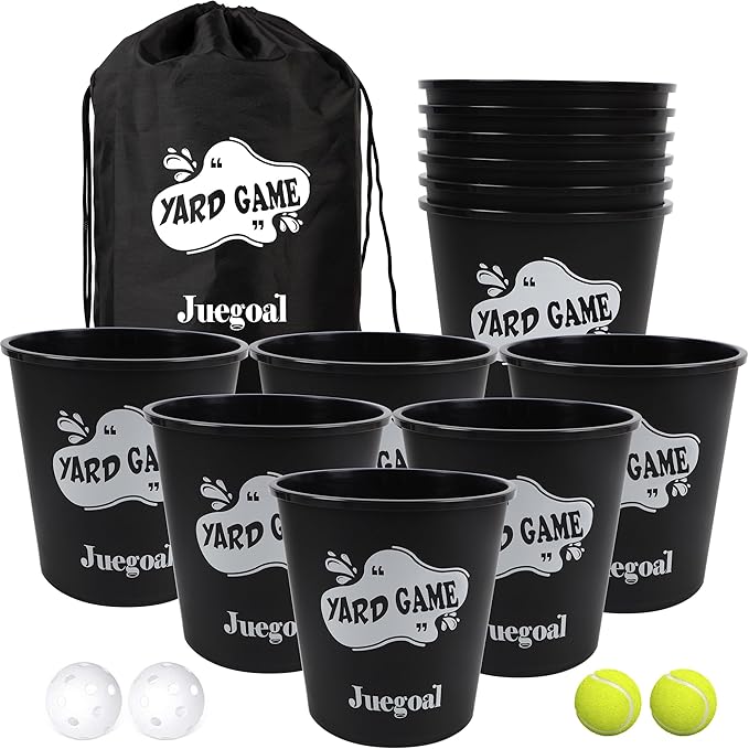Juegoal Outdoor Giant Yard Pong Game Set Outdoor Toss Game Throwing Game for Beach, Camping, Lawn and Backyard