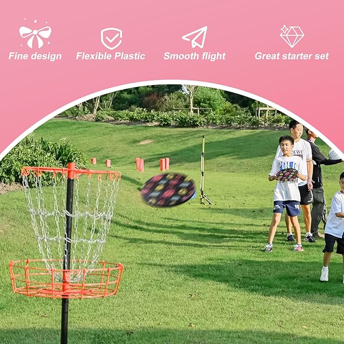 CROWN ME Disc Golf Set, Donut Starter Disc Golf Disc Set with Nice Donut Printing Bag