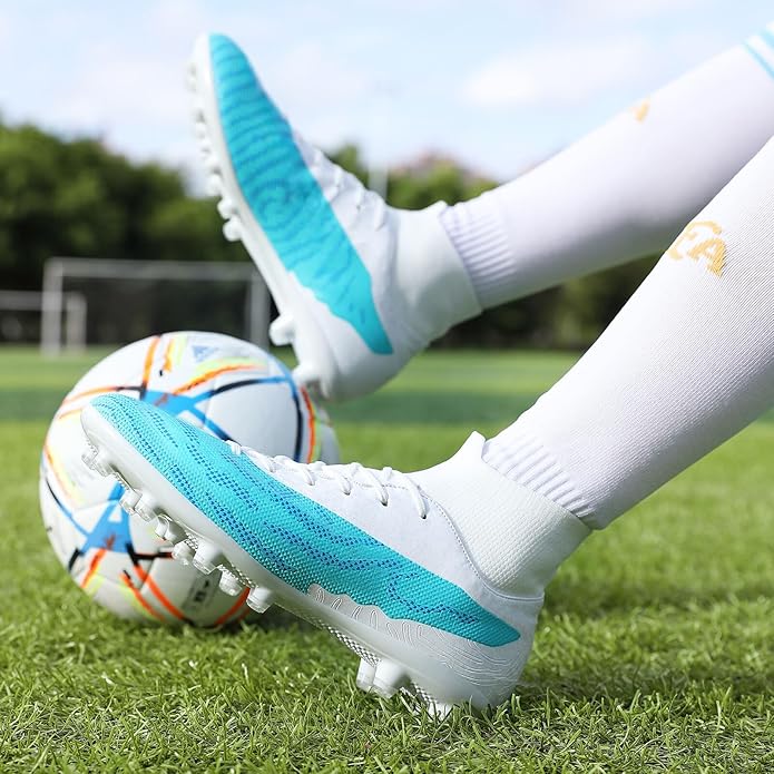 Soccer Cleats for Mens Womens Football Shoes Turf Soccer Shoes Indoor/Outdoor High-top Football Cleats AG/FG