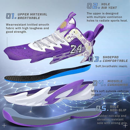 Men Basketball Shose Breathable Men Non Slip Outdoor Fashion Sneakers
