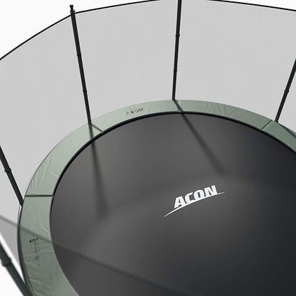 ACON Air Trampoline 15ft with Standard Safety Enclosure | Ultra-Durable Round Trampoline with 110 Heavy-Duty Springs | Exceptional Outdoor Family Fun
