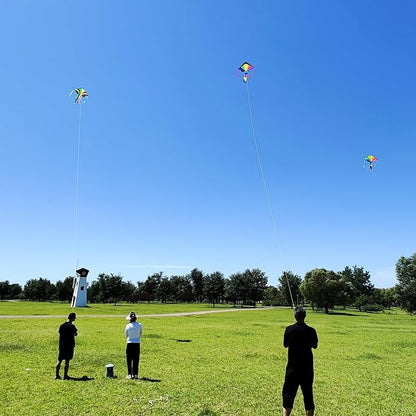 Rainbow Delta Kites(3 Pack), Easy to Fly Kites for Kids Ages 3-5 & 4-8 - Single Line Beach Kite for Toddlers and Beginners.