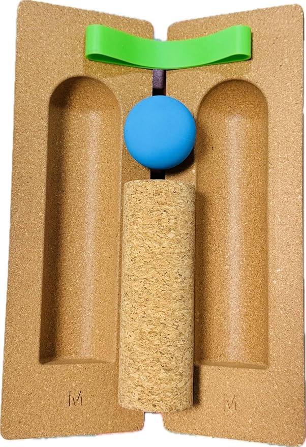 Cork Balance Board - Non-Slip Rocker for Plantar Fasciitis Relief & Ankle Strengthening | Balance Trainer for Seniors, Athletes & Yoga Enthusiasts (Portable Home Gym Equipment)