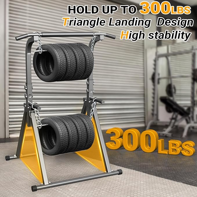 Foldable Pull Up Bar Free Standing Multi-function Power Tower Dip Bar Home Gym Strength Training Equipment 300 LBS Weight Capacity