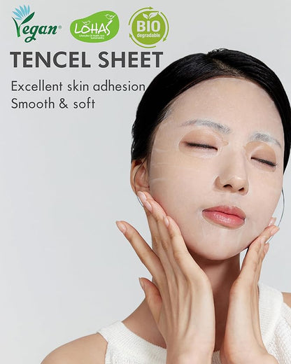 DERMAL Seoul Face Ceramide 3X Daily Quick Mask 36 Sheet ??Korean Skincare Vegan Tencel Facial Masks - Intensive Moisturizing, Elasticity Mask Sheets with Hyaluronic Acid, Panthenol, Adenosine