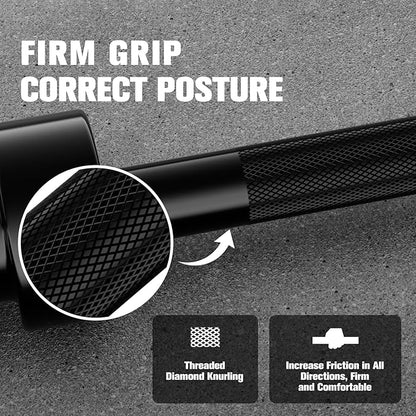 RITFIT Olympic Barbell 4ft/4.8ft/6ft - 2 Inch Weight Bar for Strength Training, Weightlifting, Squat, Deadlift, Bench Press, Curl, Overhead Press - 350lbs/500lbs Capacity