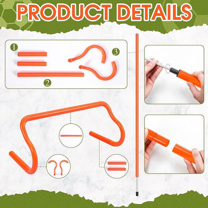 Agility Training Equipment Soccer Speed Training Includes 4 Adjustable Soccer Agility Poles 4 Agility Hurdles 6 Soccer Cones for Youth Adults Athletes Football Soccer Training