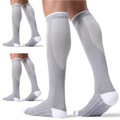 FITRELL 3 Pairs Compression Socks for Women and Men 20-30mmHg- Circulation and Muscle Support Socks