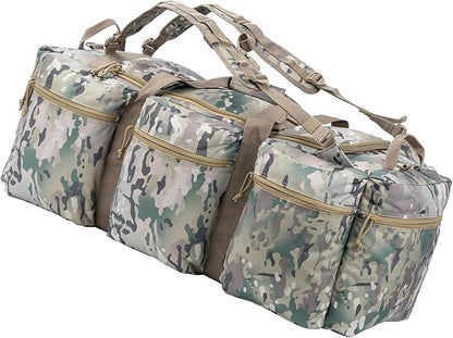 100L Large Military Duffle Bag Deployment Duffel Bag Sports Equipment Travel Luggage Bag with Detachable Backpack Straps…