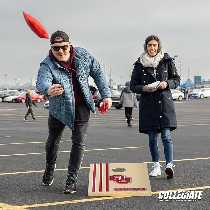 2' x 3' Solid Wood Cornhole Set with Direct Print HD Team Graphics – Great Gift for Any NCAA Fan! Bean Bag Toss Family Outdoor Games