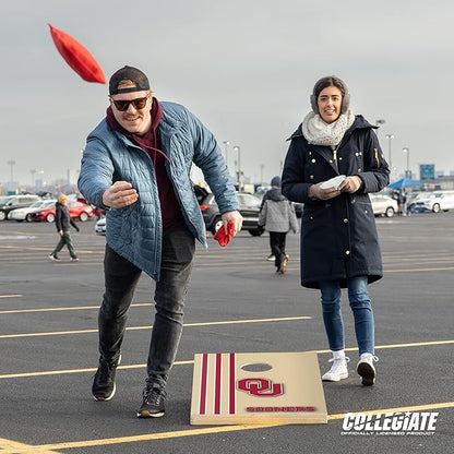 2' x 3' Solid Wood Cornhole Set with Direct Print HD Team Graphics – Great Gift for Any NCAA Fan! Bean Bag Toss Family Outdoor Games