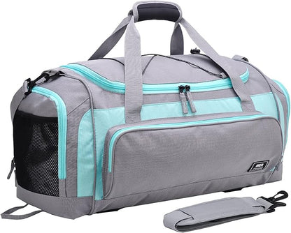 MIER Large Duffel Bag Men's Gym Bag with Shoe Compartment, 60L