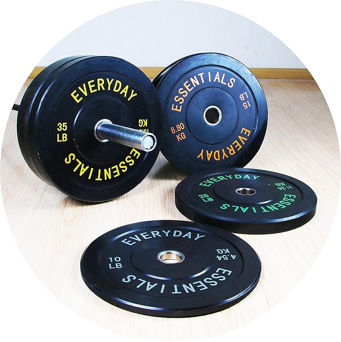 Olympic Bumper Plates Set, 2" Weight Plates for Strength Training & Weightlifting, Paris or Set or Set with Barbell, Multiple Options
