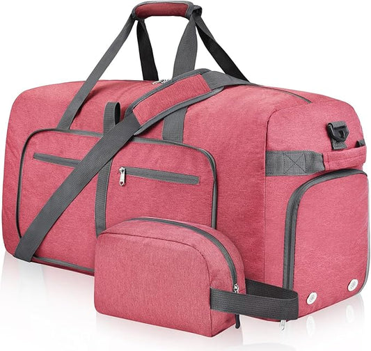 Felipe Varela Duffle Bag with Shoes Compartment and Adjustable Strap,Foldable Travel Duffel Bags