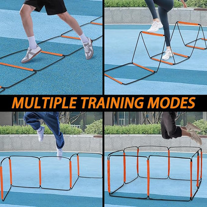 Agility Ladder, Speed Ladder, Agility Ladder Speed Training Equipment, Football Ladder, Footwork Ladder, Training Ladder for Footwork, Foldable Quick Assembly & Non - Tangling & Storage Bag