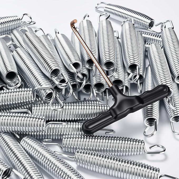 72pcs Heavy Duty Trampoline Springs Replacement Kit - 5.5 Inch Galvanized Steel Springs with Puller Tool - Compatible with Various Models of Trampoline Universal Accessories