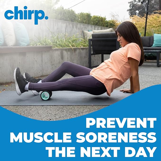 Chirp Wheel Foam Roller ??Targeted Back & Neck Relief, Lumbar Spine Stretcher, Spinal Decompression Back Stretcher, Massage Roller with Density Foam for Physical Therapy, Supports 500lbs, 4-Inch Mint