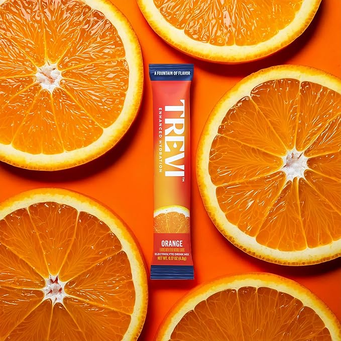TREVI™ Sugar Free Electrolytes - Drink Mix Hydration Powder Packets - 28 Count - Orange