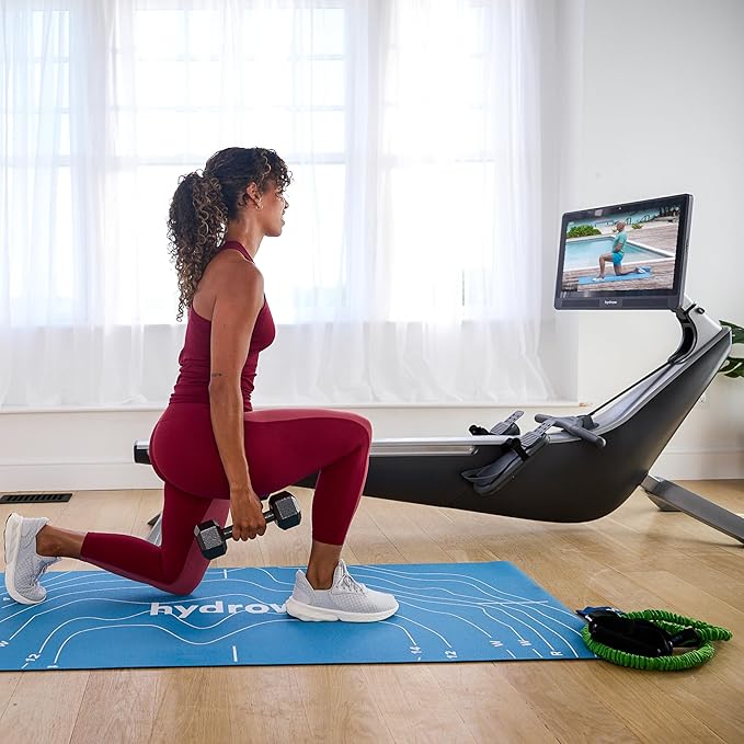 Hydrow Origin Rowing Machine with Immersive 22" HD Rotating Screen - Stows Upright | Live and On-Demand at-Home Workouts, Membership Required