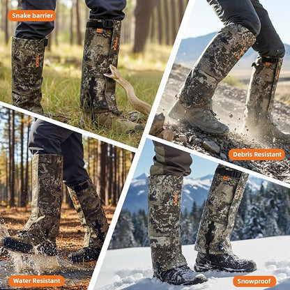 SPIKA Strike Snake Gaiters, Waterproof Snake Chaps for Hunting, Adjustable and Snake Resistent Leg Protective for Outdoors Hiking