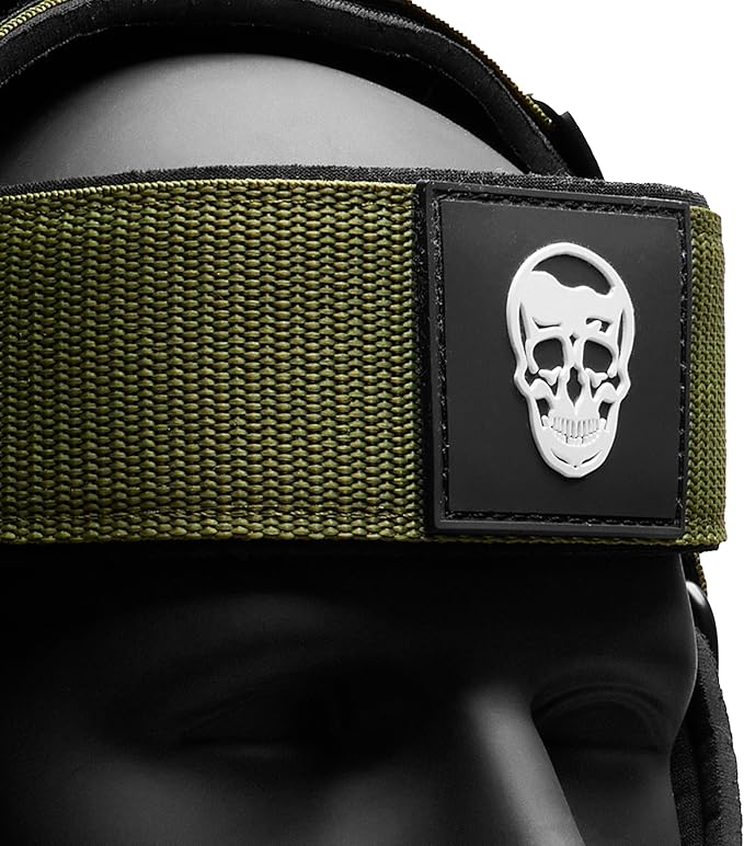 Gymreapers Neck Harness Weight Lifting - Neck Trainer Workout Equipment - Heavy Duty Stainless Steel Chain, Adjustable Neoprene Head Strap, Exercise Equipment for Strength & Pain Relief