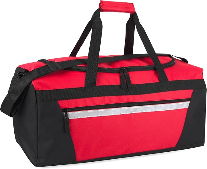 40 Liter, 22 Inch Reflective Duffle Bag with Shoulder Strap for Men, Women, Travel