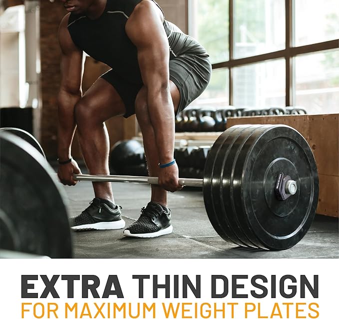 Magnetic Barbell Collars [Bells of Steel] Premium Weight Bar Clamps, Quick Release Barbell Clips, Olympic Barbell Clamps, High Strength Nylon Gym Clips, Pair, Black