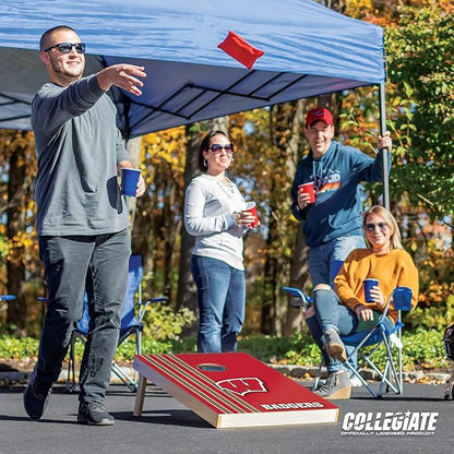 2' x 3' Solid Wood Cornhole Set with Direct Print HD Team Graphics – Great Gift for Any NCAA Fan! Bean Bag Toss Family Outdoor Games