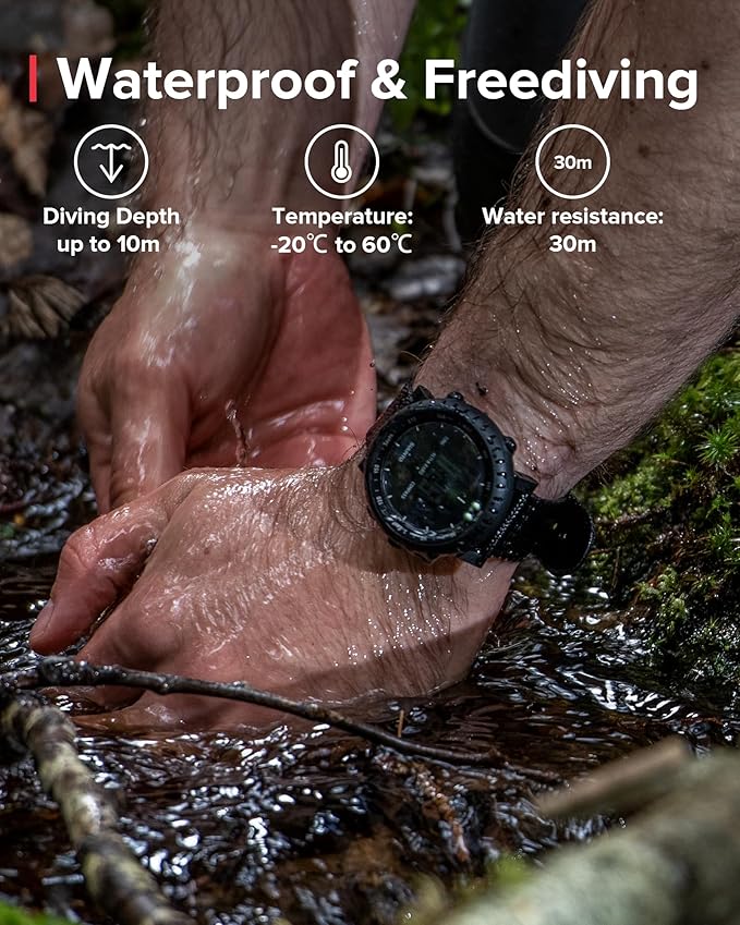 SUUNTO Core Alpha Sports Watch, Classic Outdoor Adventure Watch with Red Backlight, Altimeter, Barometer & Compass, Dual-time Display, Temperature & Storm Alarm for Hiking, Hunting & Mountain Use