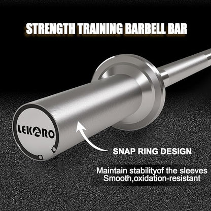 Olympic EZ Curl Barbell Bar, 48-inch Curling Bar, Fits 2-inch Weight Plates, Strength Training Bar for Squats, Hip Thrusts, Bench Press, and Weightlifting, with 2 Spring Collars (350LBS Weight Capacity）