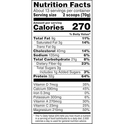 Muscle Milk Genuine Protein Powder, Strawberries ?˜N Crème, 1.93 Pounds, 13 Servings, 32g Protein, 3g Sugar, Calcium, Vitamins A, C & D, NSF Certified for Sport, Energizing Snack, Packaging May Vary