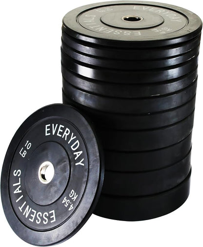 2-Inch Olympic Bumper Plates, Perfect Weight Plates for Weightlifting and Strength Training, Multiple Weights Available