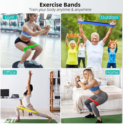 Resistance Bands for Working Out, 5-Pack Elastic Exercise Bands for Strength Training, Stretching
