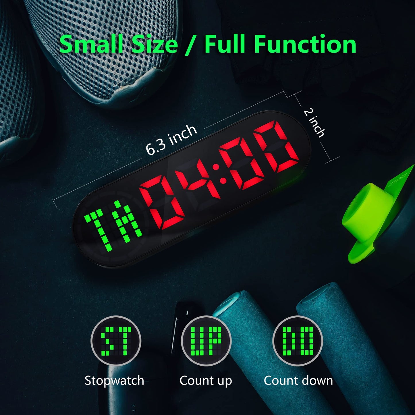 LUCORB Portable Gym Timer for Home Gym Interval Timer for Workout with Time Progress Bar/Rounds