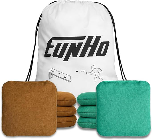 EunHo Cornhole Bags Set of 8 Regulation Size & Weight Corn Hole Bean Bags Official Professional All