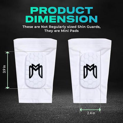 Mini Shin Guards Soccer – Built in Shin Pad Sleeves for Mens, Women, Teens - Small Shin Guards - Lightweight, Breathable Shin Defender Leg Protection
