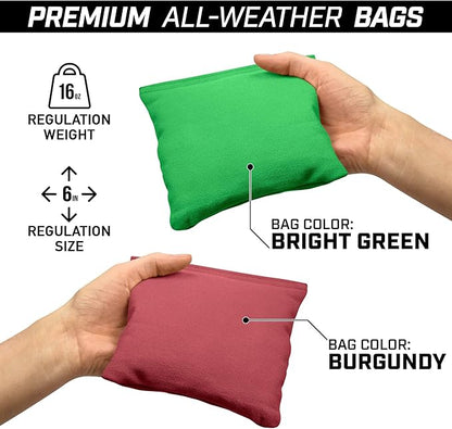 GoSports 4 ft x 2 ft Regulation Size Wooden Cornhole Boards Set - Includes Carrying Case and Bean Bags (Choose Your Colors) Over 100 Color Combinations