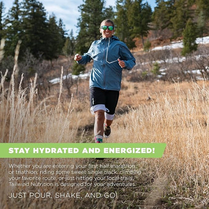 Tailwind Nutrition Endurance Fuel, Carbohydrate & Electrolyte Sports Drink Mix Powder, Gluten-Free, Vegan, Dauwaltermelon, 30 Servings